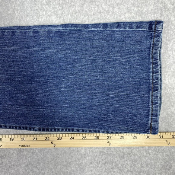 Harley-Davidson Bootcut Jean Women 10 Regular 32x32 Blue Excellent Stretch Biker - Picture 9 of 12